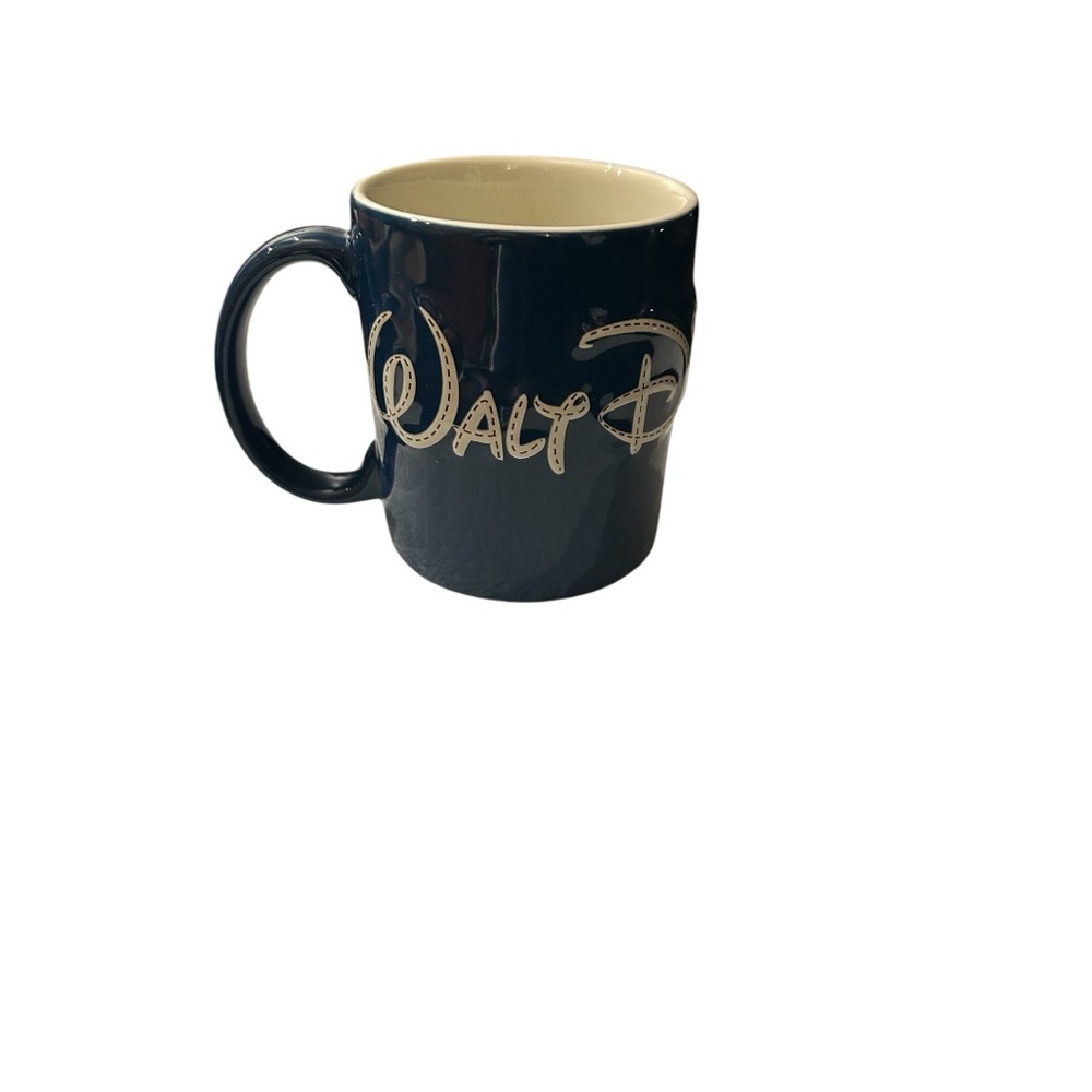 Disney Collectors It All Started With A Mouse Navy Embossed Coffee Mug